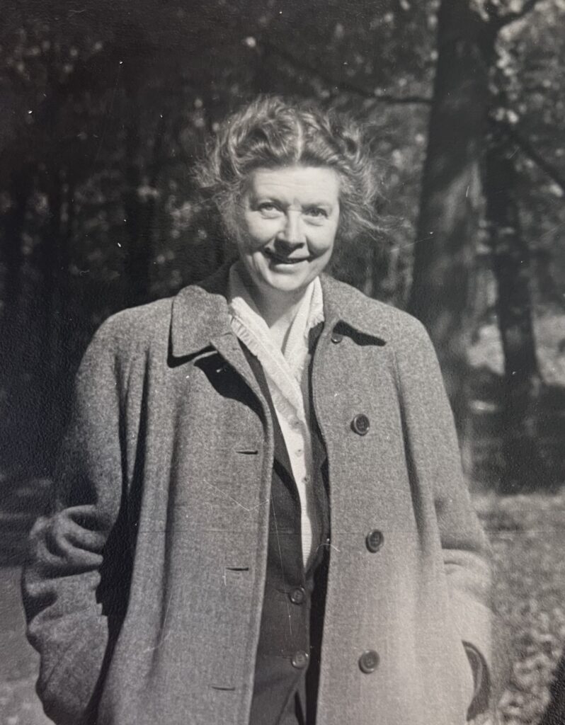 Margaret Grierson with trees in background