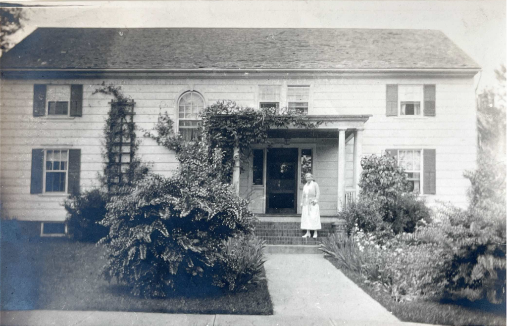 Suzan Rose Benedict outside of her home