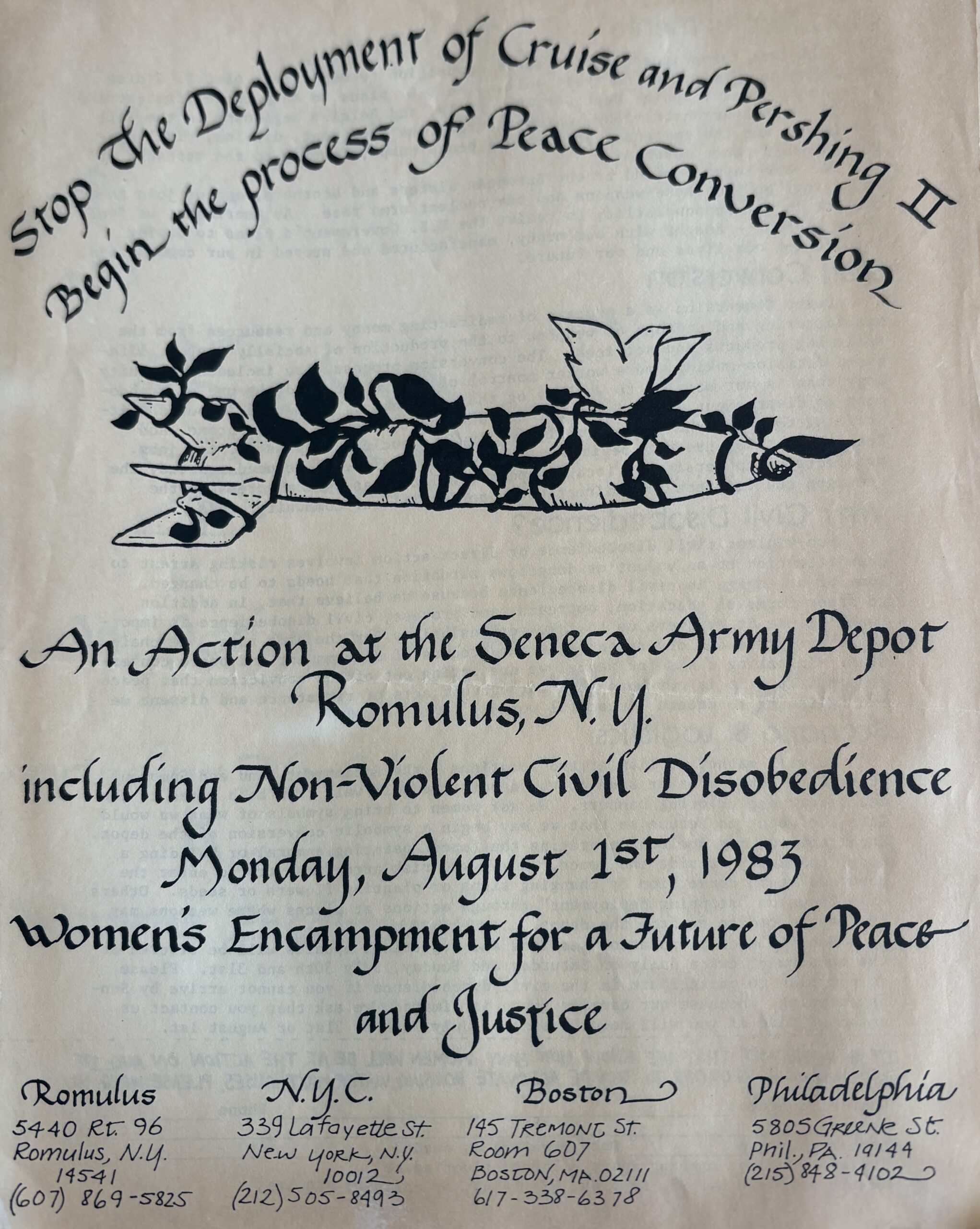 Flyer for Seneca Encampment