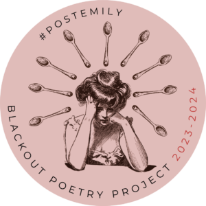 post emily logo depicting a victorian woman surrounded by spoons