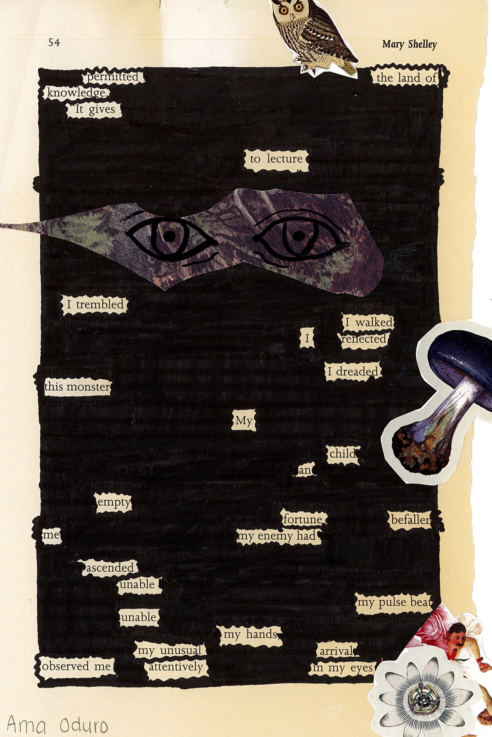 permitted the land of
knowledge.
It gives
to lecture
I trembled
I walked
I reflected
I dreaded
this monster
My
child
an
empty
fortune befallen
me my enemy had
ascended
unable
my pulse beat
unable
my hands,
my unusual arrival,
observed me attentively in my eyes