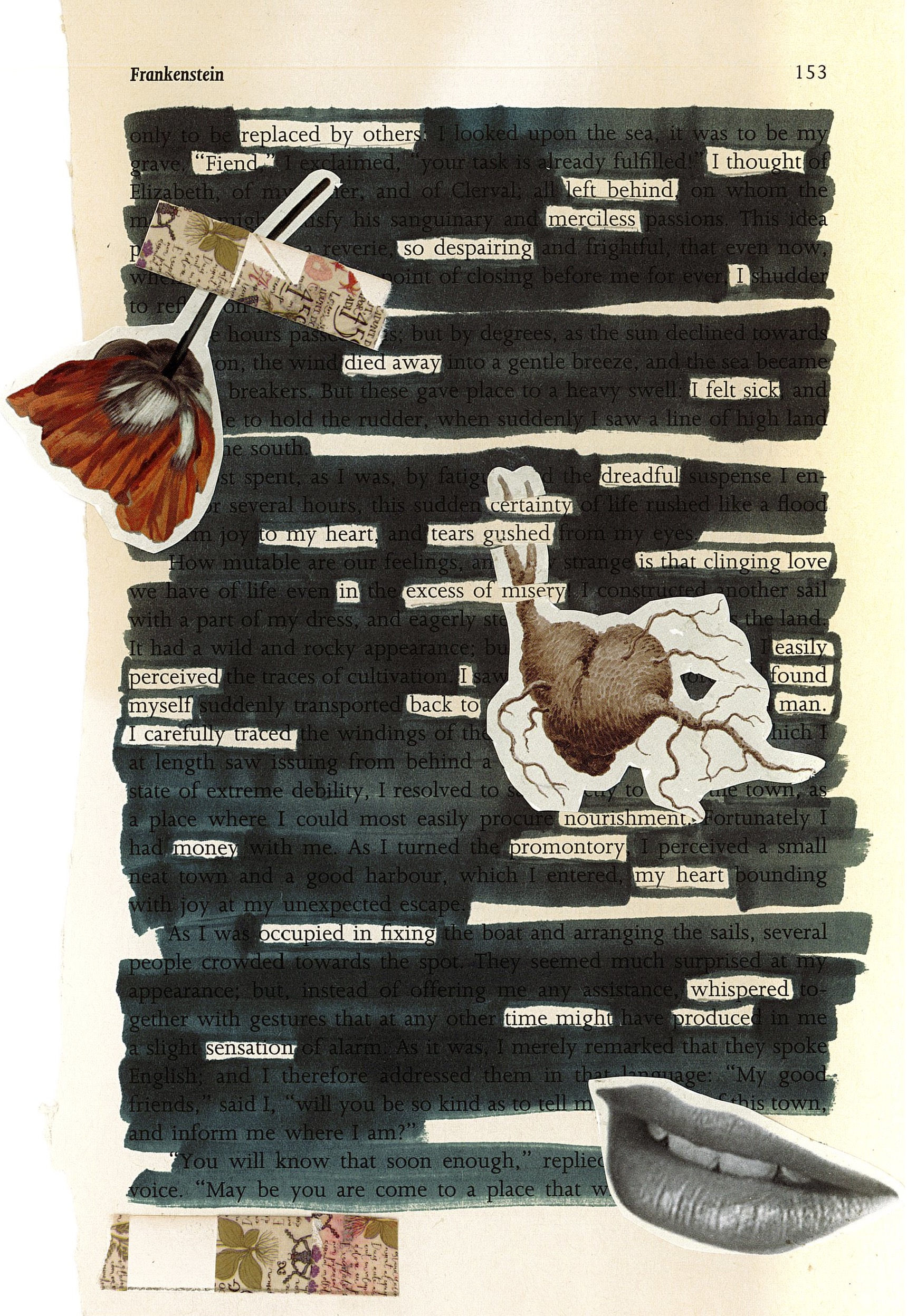 replaced by others
"Fiend" I thought
left behind
merciless
so despairing
I
died away
I felt sick
dreadful
certainty
to my heart tears gushed
is that clinging love
in excess of misery
easily
perceived I found
myself back to man.
I carefully traced
nourishment.
money promontory
my heart
occupied in fixing
whispered
time might produce
sensation