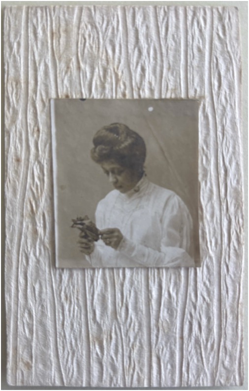 Black and white portrait of an unknown Cromwell relative. Date: Unknown