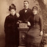 Maids had style beyond their uniforms. In this photo from 1886 are two launderers and a maid, all staff members from Dewey House. They would not have dressed in these clothes for their jobs, but on their days off they traded their uniforms for the elegant styles of the time.