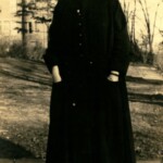 The earliest housekeepers were the heads of houses, also known as house mothers. This woman was the housekeeper of the now nonexistent Dickinson House from 1922-1928. House mothers were well-educated, upper-middle class women. They managed the houses’ staff and educated students on everything from finance to courtship. They dressed fashionably because part of their job was to instruct students on how to dress well.