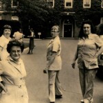This photo from the 1980s shows the continued shift from dresses to pants, with some housekeepers still opting for dresses.