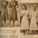 In years when the college did not provide uniforms, maids could buy them from a catalogue like this one. House mothers outlined the types of uniforms maids should order. In 1942, they had different uniforms for different times of day. They were required to wear a simple cotton dress for breakfast, a white or colored uniform for lunch, and a white uniform with short sleeves, like the ones pictured, for dinner.