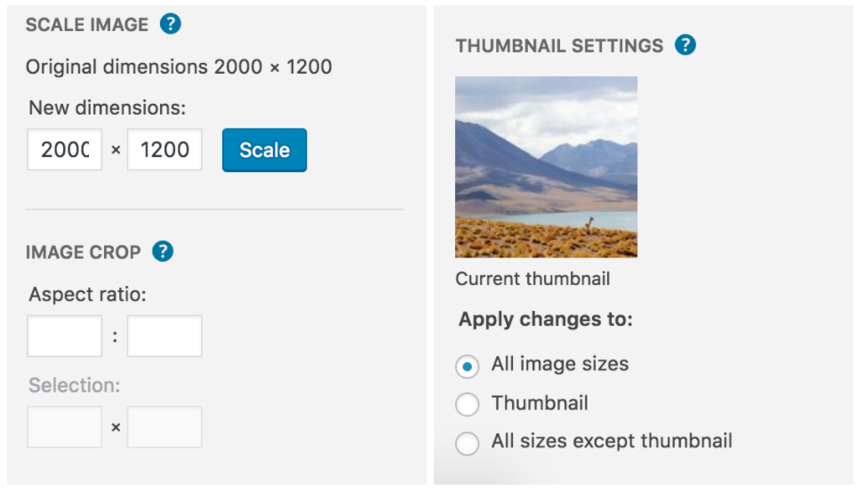 Image Scale and Thumbnail