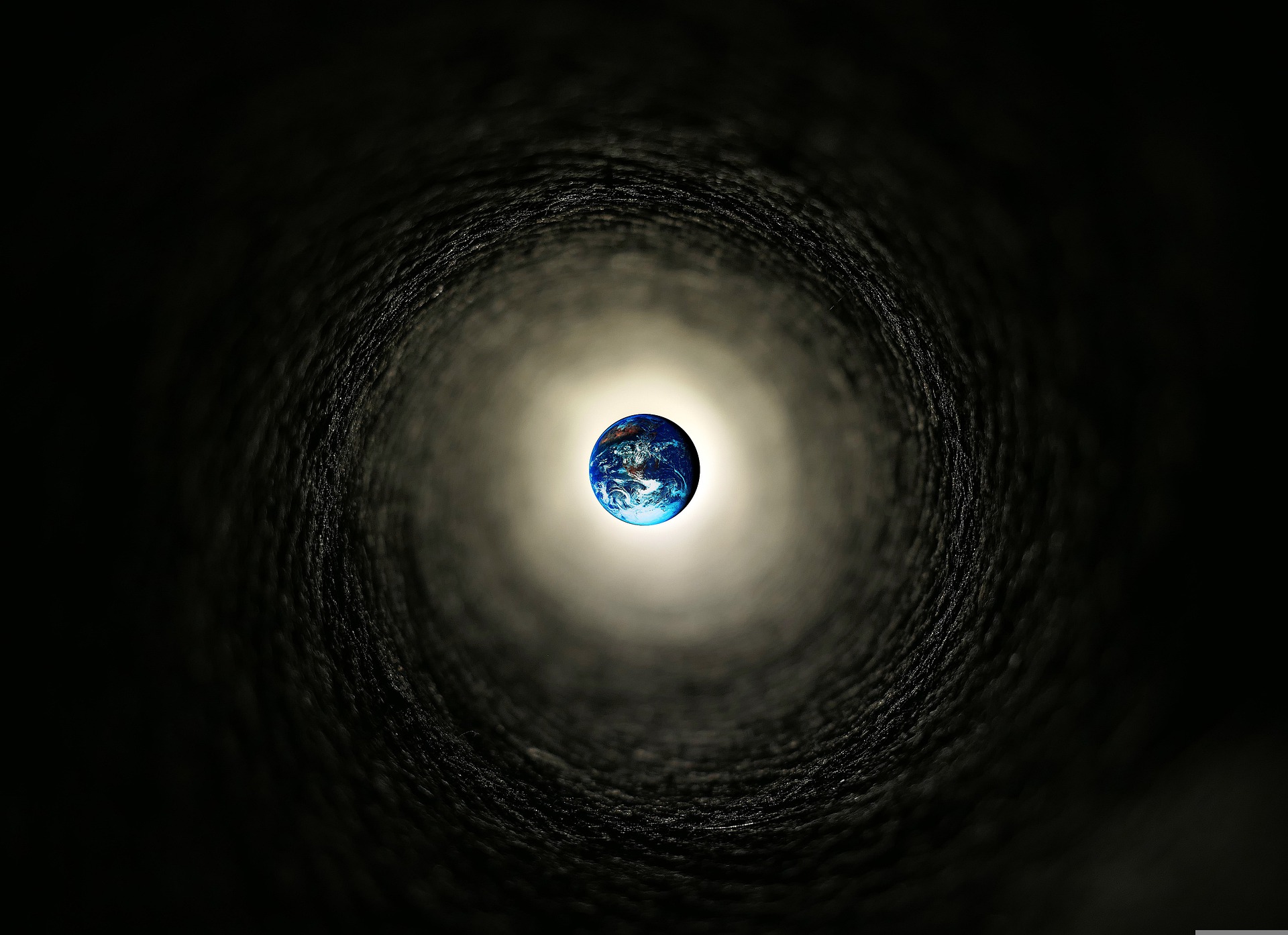 Earth in a tunnel