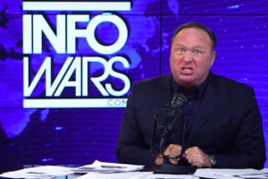 Alex Jones during a rant on his show InfoWars