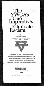 cover of the YWCA's One Imperative pamphlet