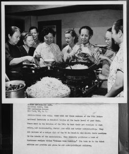 image of group of women cooking with caption underneath.