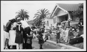 image of families preparing to move