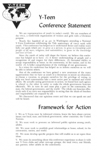 image of Y-Teen conference Framework for Action and conference statement