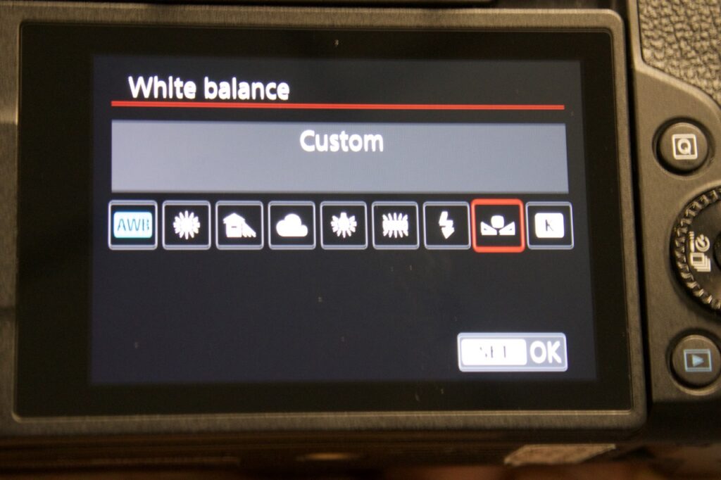 Inside White balance menu