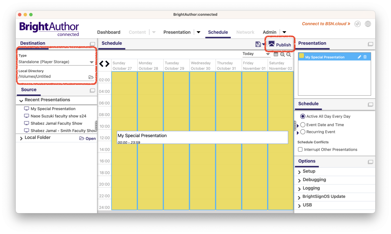 How to Create a BrightSign Presentation – Smith College Imaging Center ...