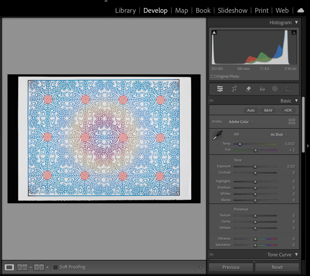 the develop button is next to the library button in the upper menu of Lightroom Classic