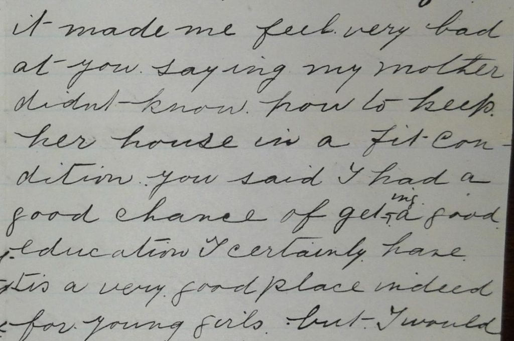 Handwritten letter to Florence Cross