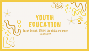 Click for youth education-related community organizations (teach English, STEAM, and life skills to children)
