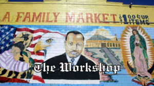 A mural in South Central Los Angeles, California is shown 28 November 2006. (HECTOR MATA/AFP via Getty Images)