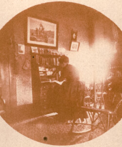 Mrs. Robinson at her desk.