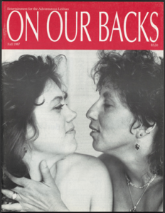 On Our Backs Magazine Cover, Fall 1987