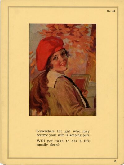 Poster of a girl who is "keeping pure" for her husband.