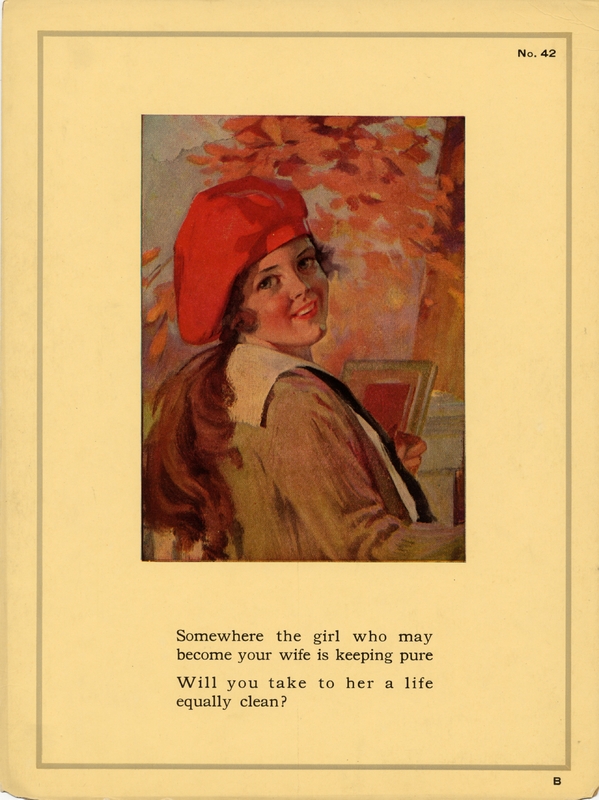 Poster of a girl who is "keeping pure" for her husband