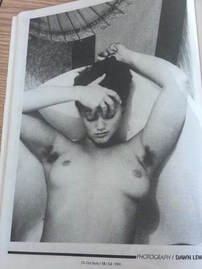 Photograph from On Our Back's Fall 1984 issue