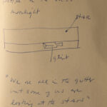 A sketch of a moonlit bottle in a gutter, with the Oscar Wilde quote "We are all in the gutter but some of us are looking up at the stars" beneath.