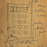 A sketch of the palette itself, perhaps done in the 60s during MacIver's time in France.