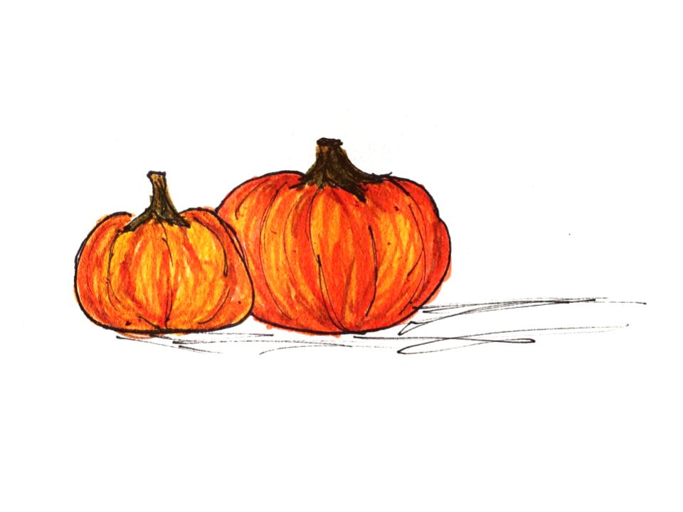 Illustration of pumpkins