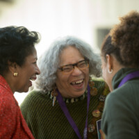 At left is Ruth Simmons, Beverly Guy-Sheftall, and Monica Dean. (Shana Sureck Photography)
