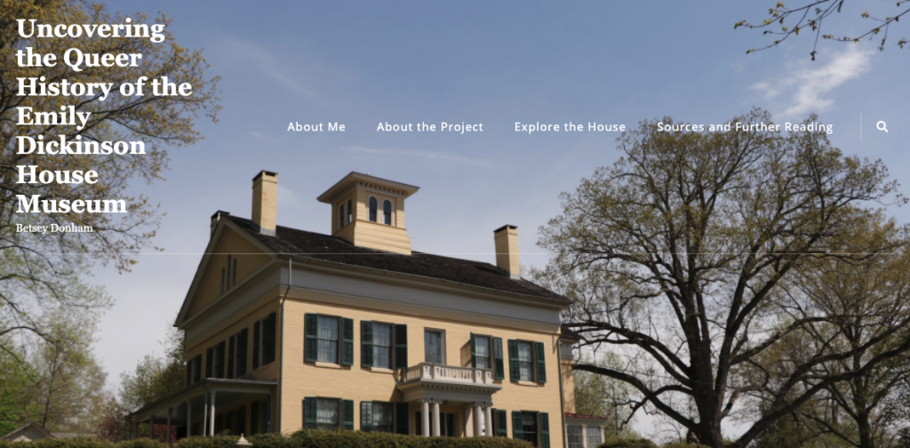 Uncovering the Queer history of the Emily Dickinson House Museum, image of house in background.