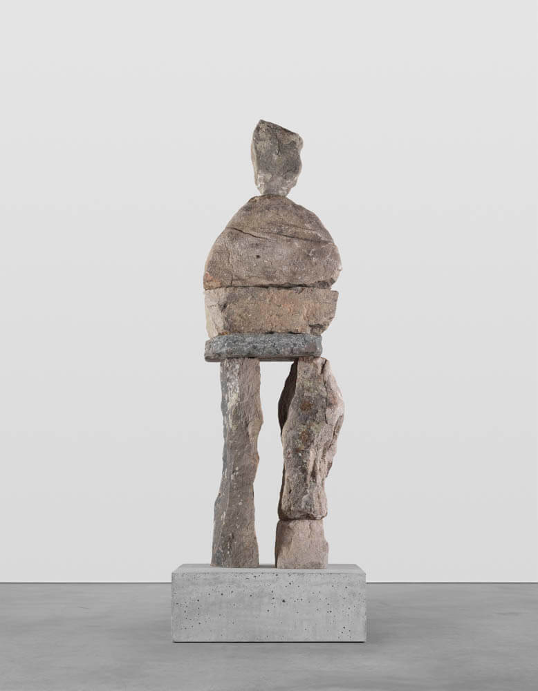 Stone humanoid statue "the elated"