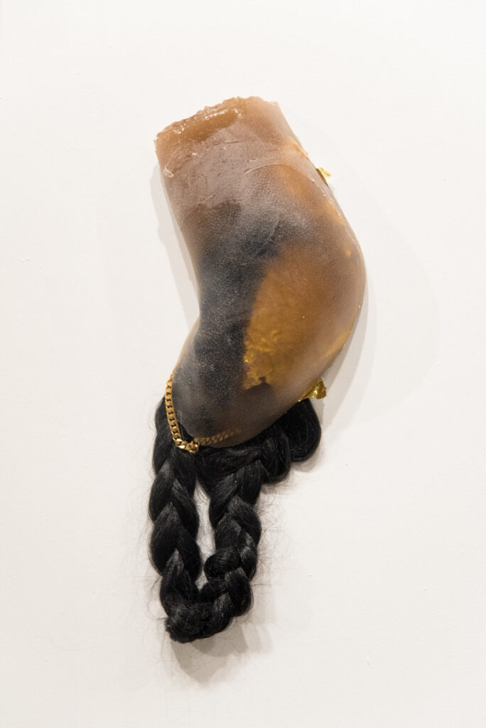 Rock Climbing piece, part of "Braidrage" by Baseera Khan