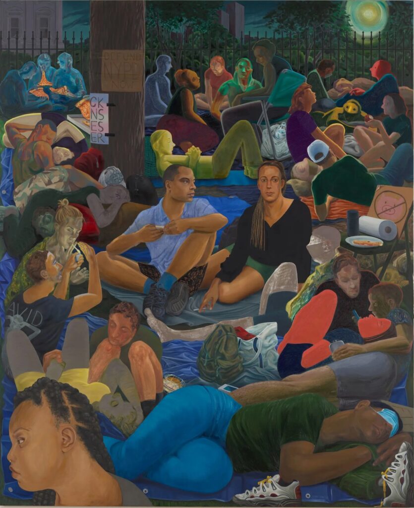 Painting titled "Abolitionists in the Park" by Nicole Eisenman