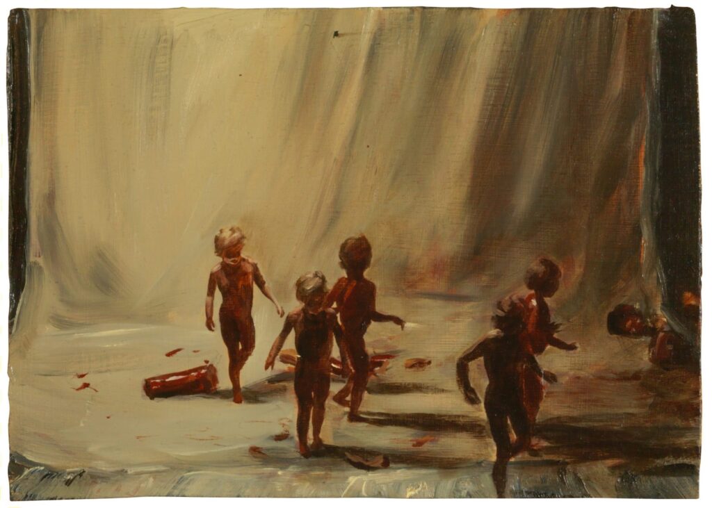 Painting from series "Fire From the Sun" by Michaël Borremans