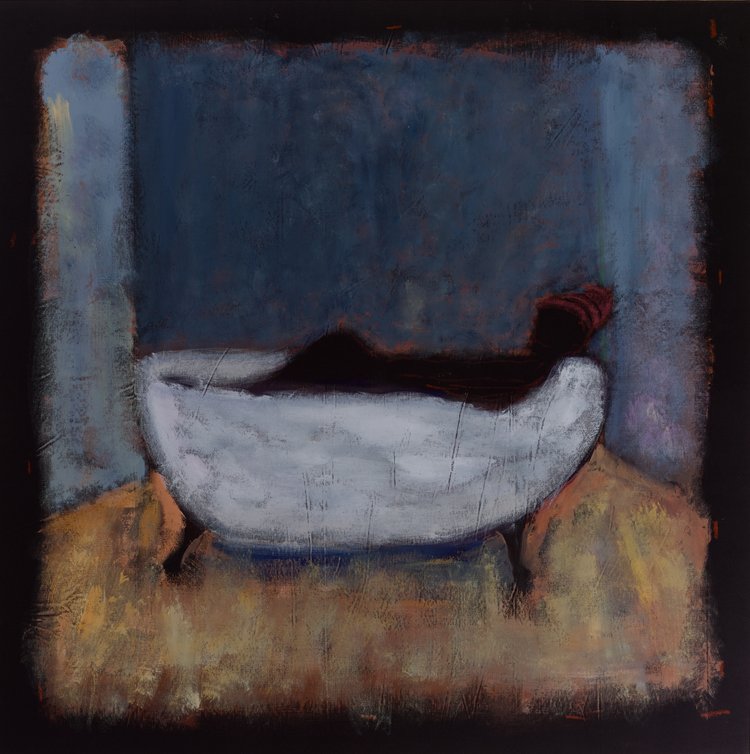 Painting titled "Bathers and The Cleansed". by Reggie Burrows Hodges
