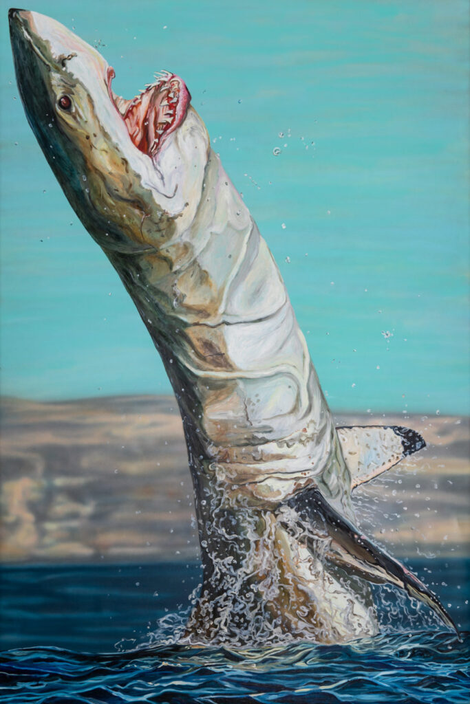 Painting titled "GWF 3" from the series "Great White Fear" by Jana Euler