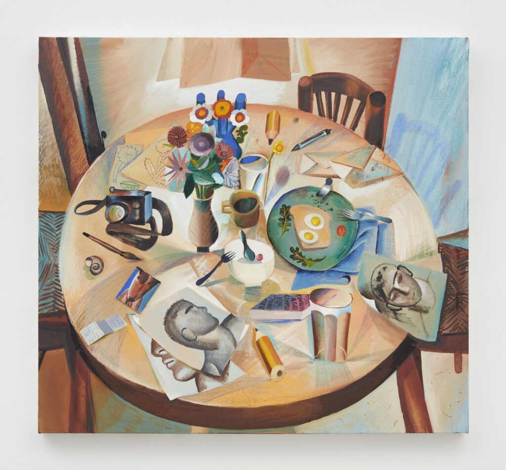 Painting titled "My Meal" by Louis Fratino