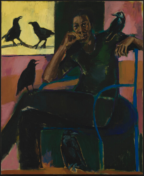 Painting titled "An Unkindness" by Lynette Yiadom-Boakye