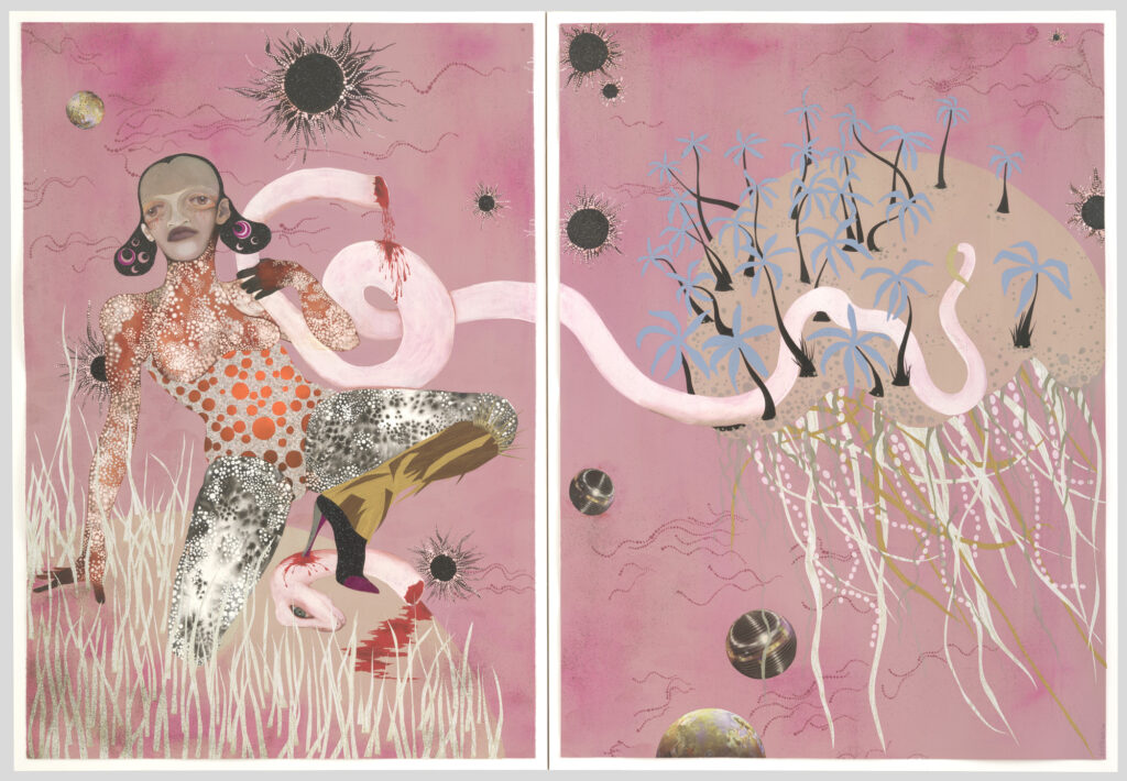 Collage print titled "Yo Mama" by Wangechi Mutu