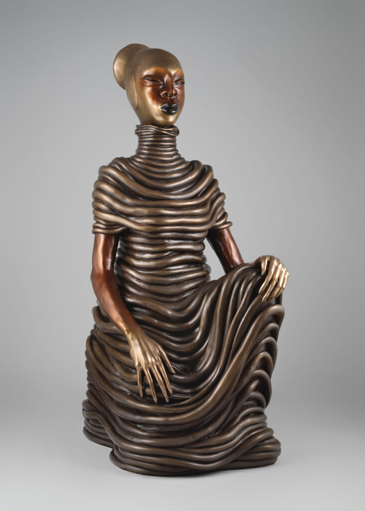 "The seated" a sculpture by Wangechi Mutu