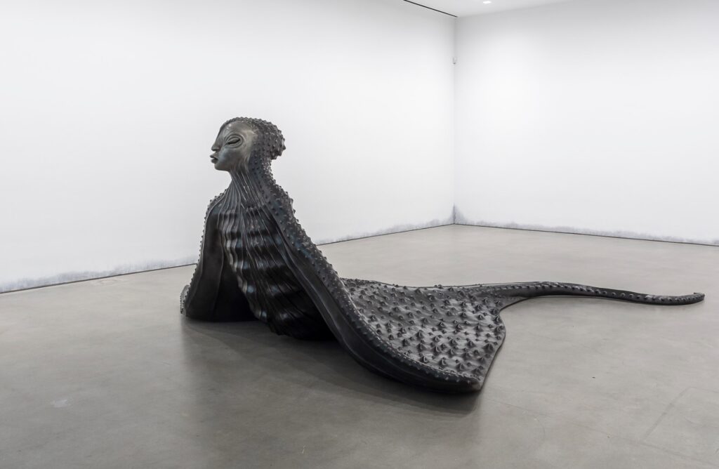 Sculpture titled "MamaRay" by Wangechi Mutu