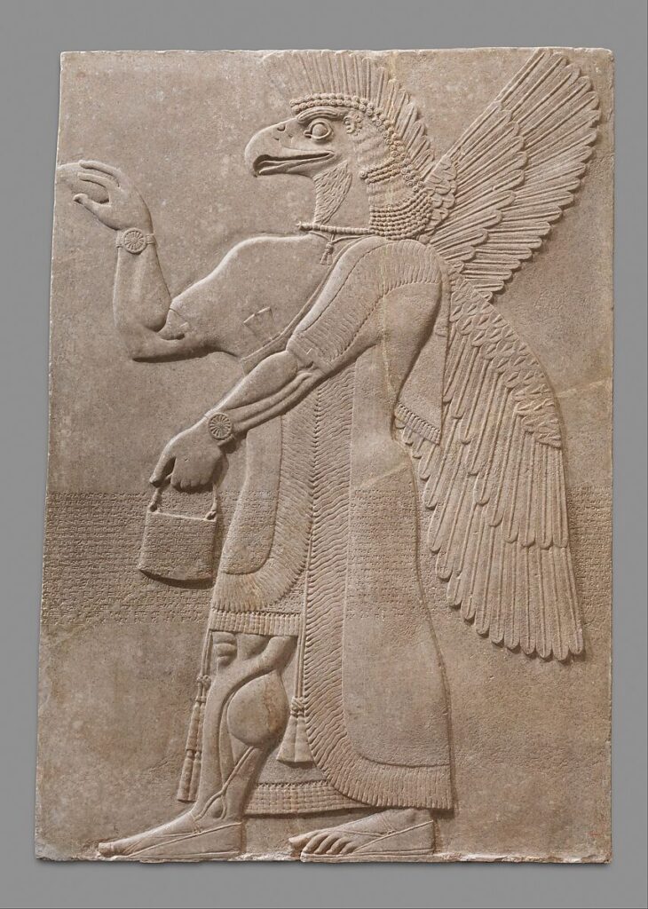 Original panel from Palace of Nimrud. Currently at the Met