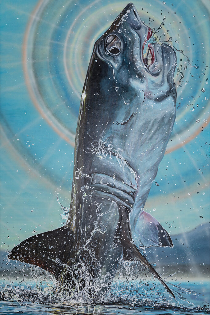 Painting titled "GWF 6" from the series "Great White Fear" by Jana Euler