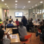 Concentrator Emily Biggs '19 shares her portfolio during January 2019 retreat.