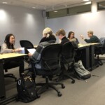 Capstone students at work.