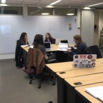 Capstone students at work.